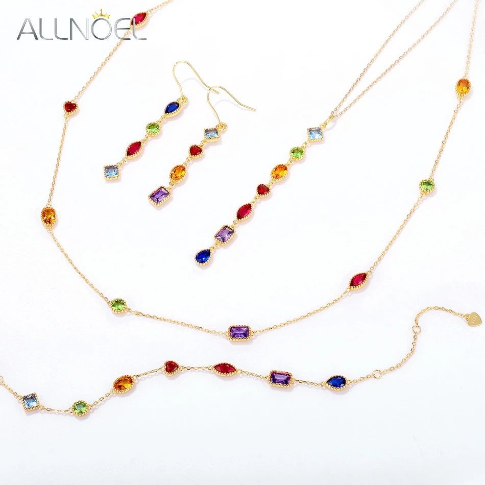 Rainbow Zircon 925 Sterling Silver Bracelet