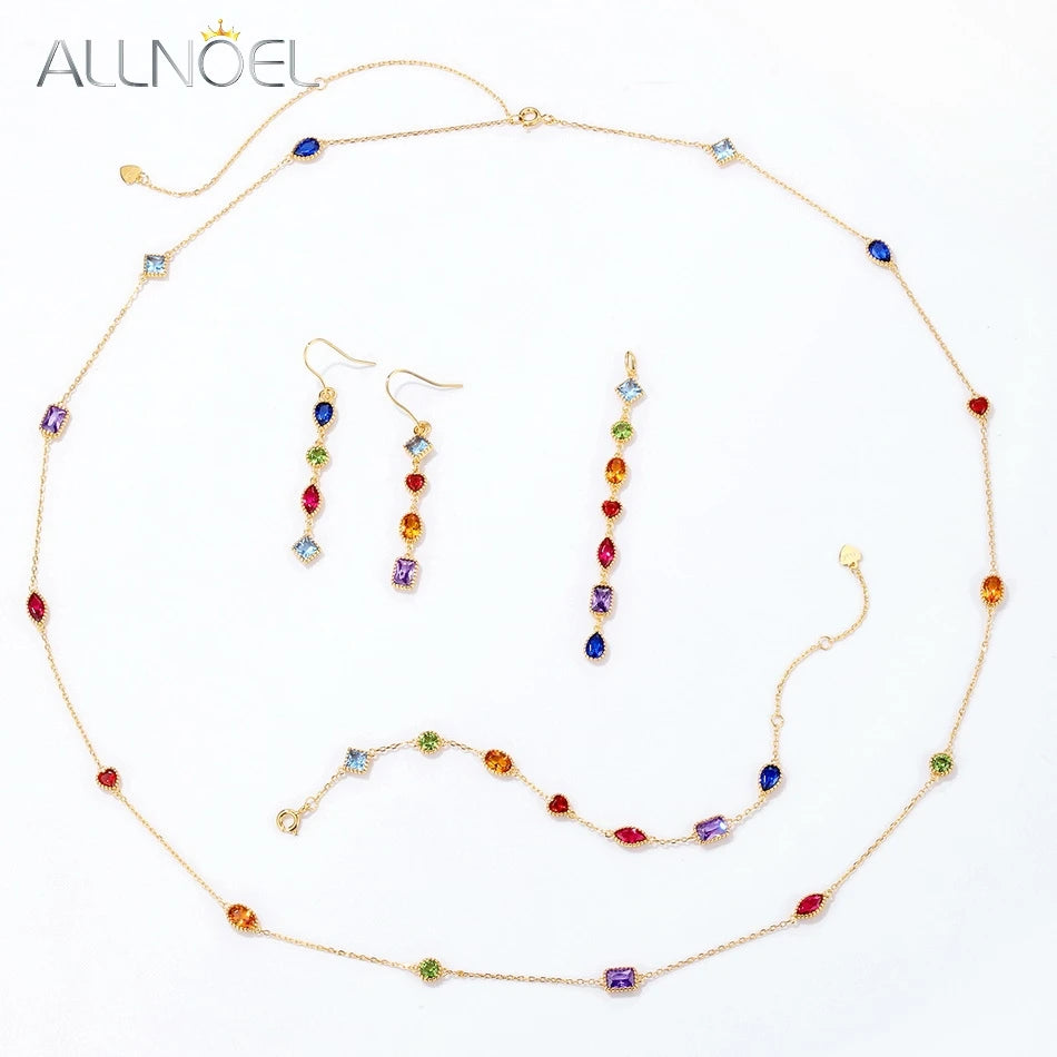 Rainbow Zircon 925 Sterling Silver Bracelet