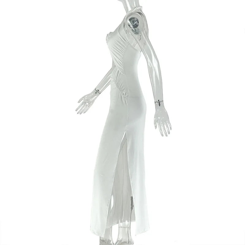 Elegant One Shoulder Bodycon Maxi Dress