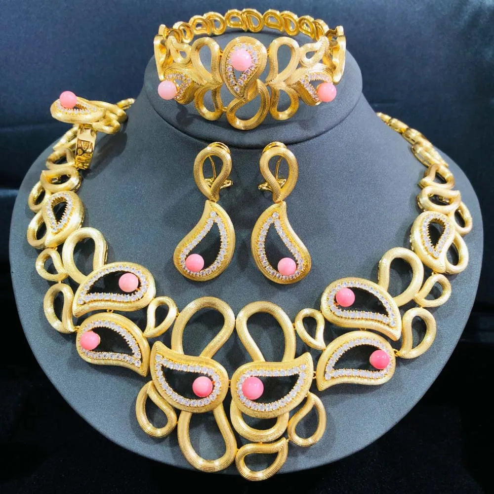 Luxury Micro-Pave Heart Jewelry Set