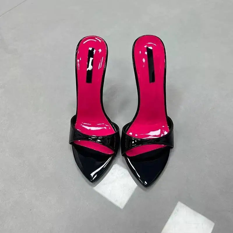 Sexy 12cm Patent Leather Pointed Heels