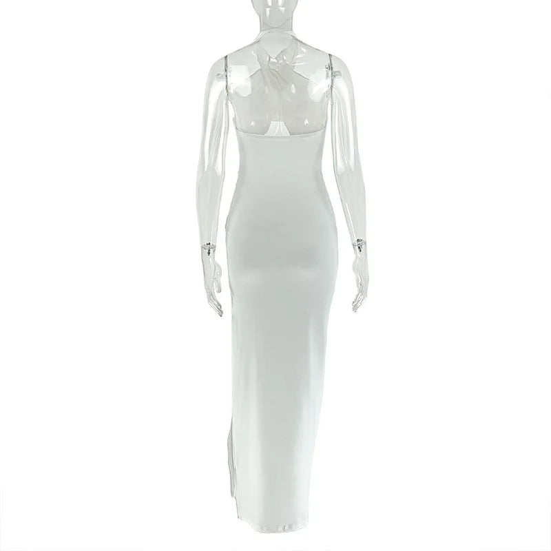 Elegant One Shoulder Bodycon Maxi Dress