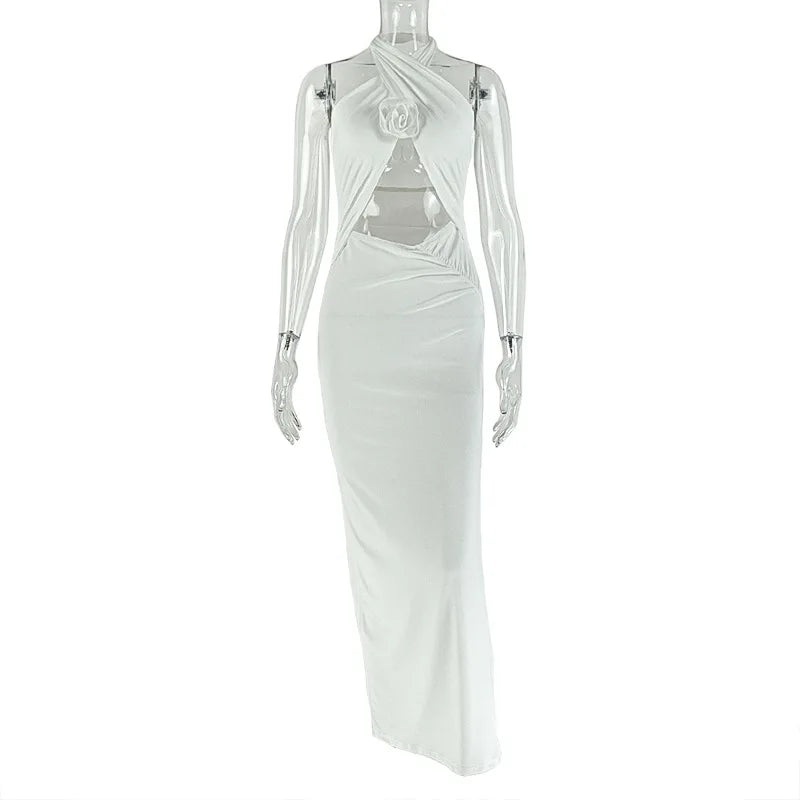 Elegant One Shoulder Bodycon Maxi Dress