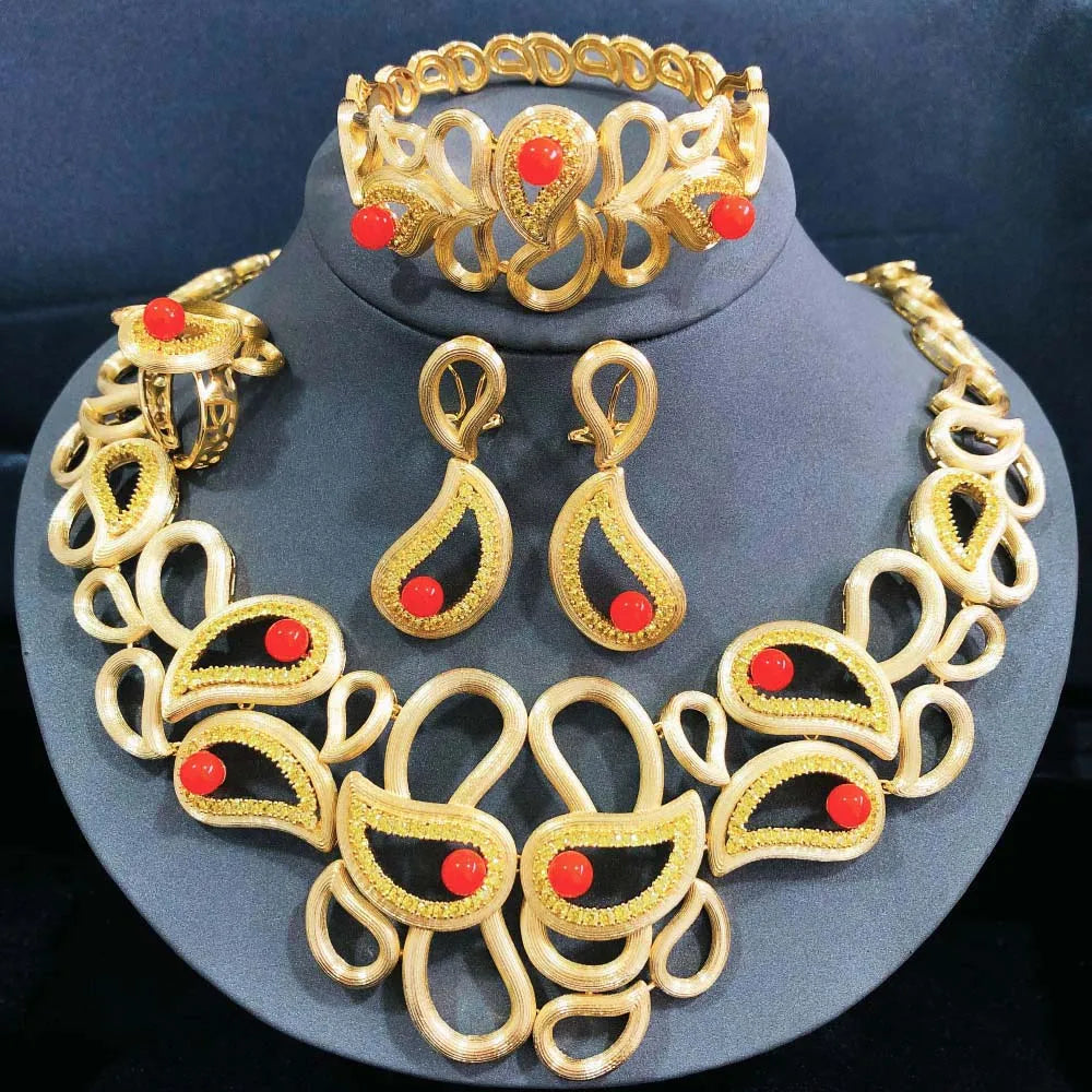 Luxury Micro-Pave Heart Jewelry Set
