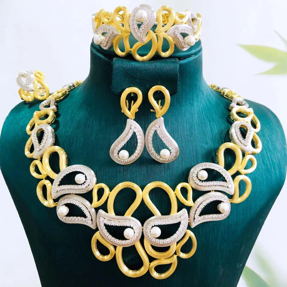 Luxury Micro-Pave Heart Jewelry Set