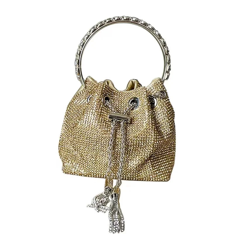 Luxury Rhinestone Heels & Matching Handbag Set