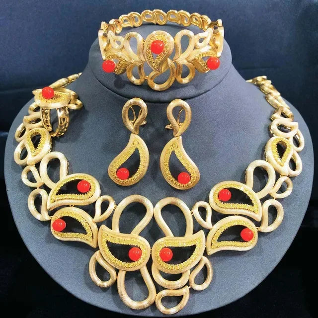 Luxury Micro-Pave Heart Jewelry Set