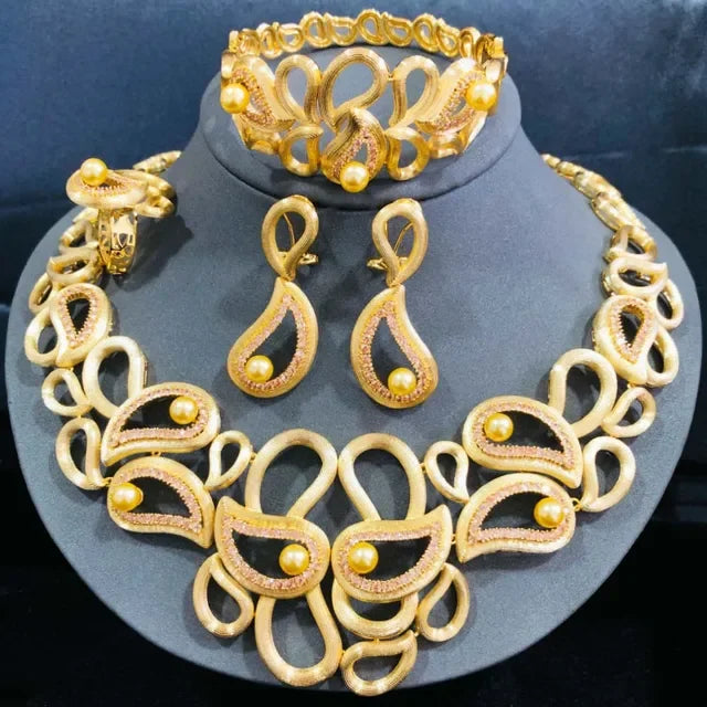 Luxury Micro-Pave Heart Jewelry Set
