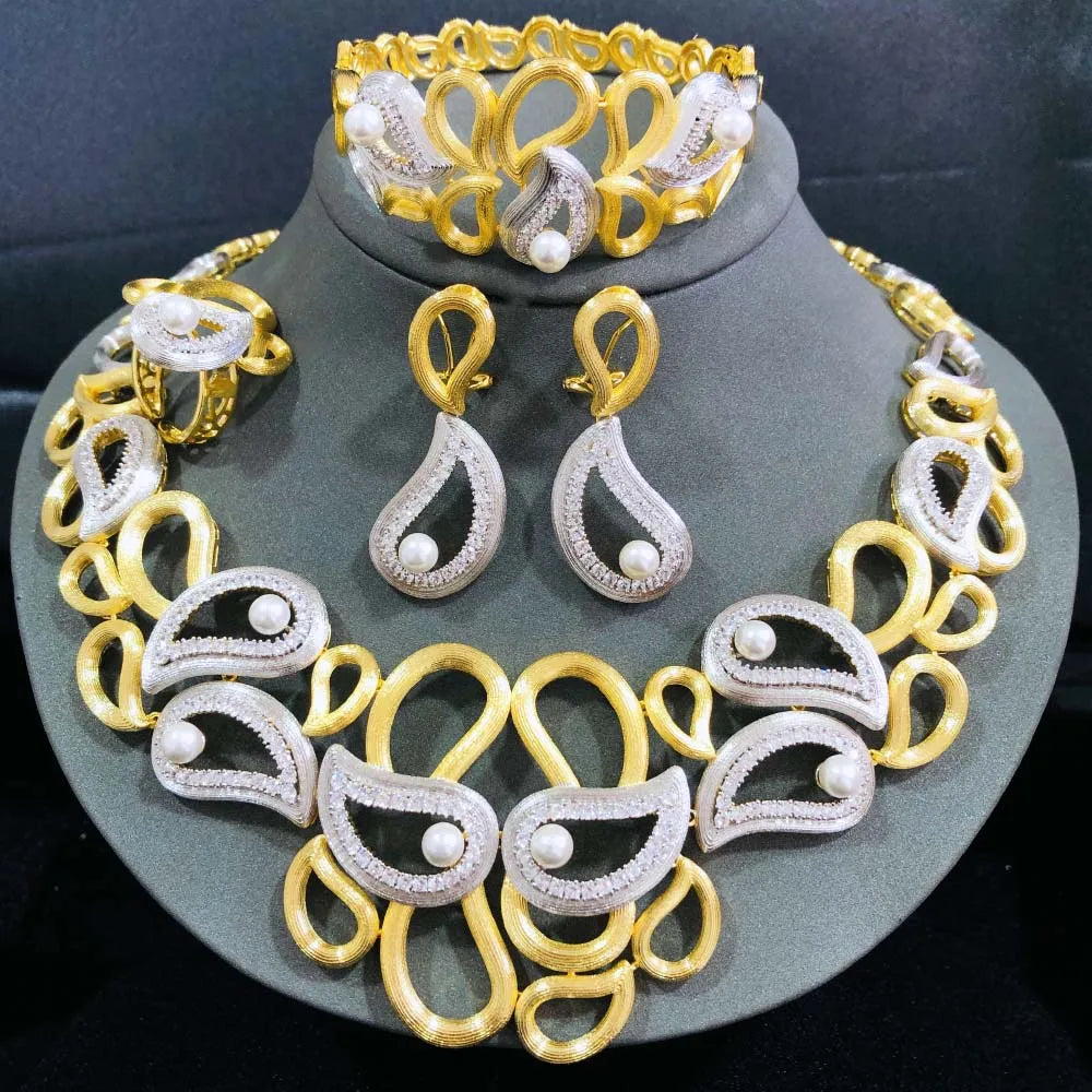 Luxury Micro-Pave Heart Jewelry Set