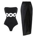 Contrast Color One-Piece Swimsuit