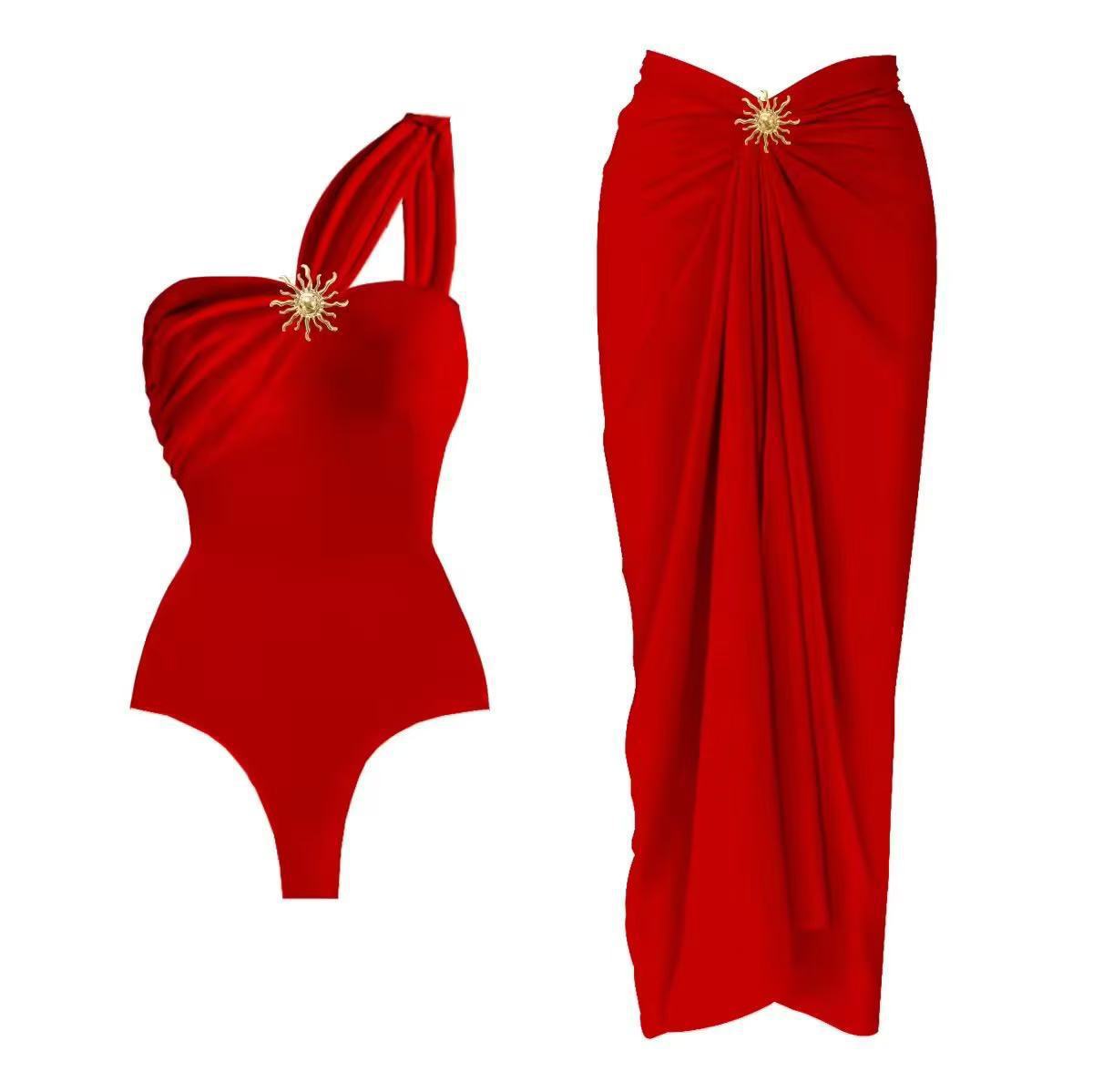Solid Luxury Hot Spring Swimsuit