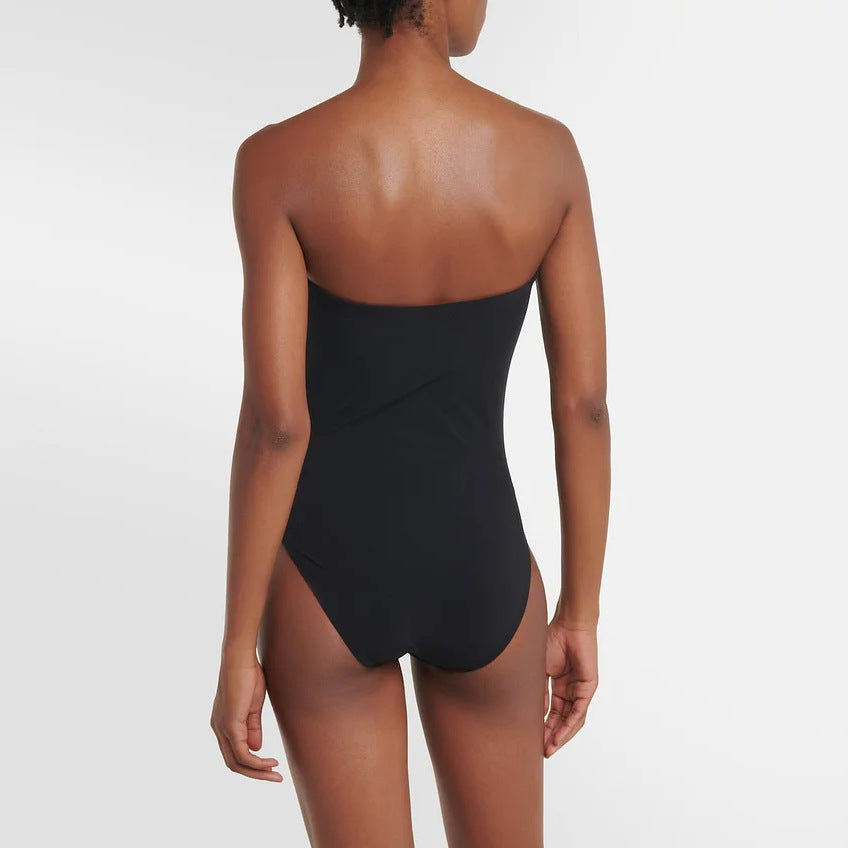 Contrast Color One-Piece Swimsuit
