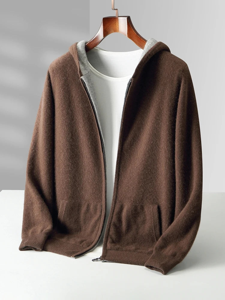 England Style Hooded Wool Jacket