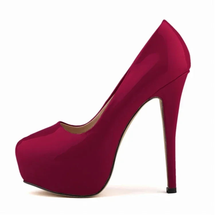 Women's 14cm Round Toe Platform Stilettos