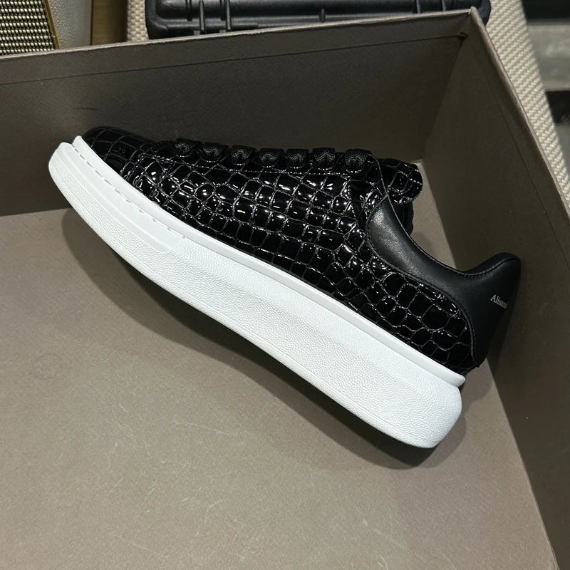 Handmade Leather Platform Sneakers
