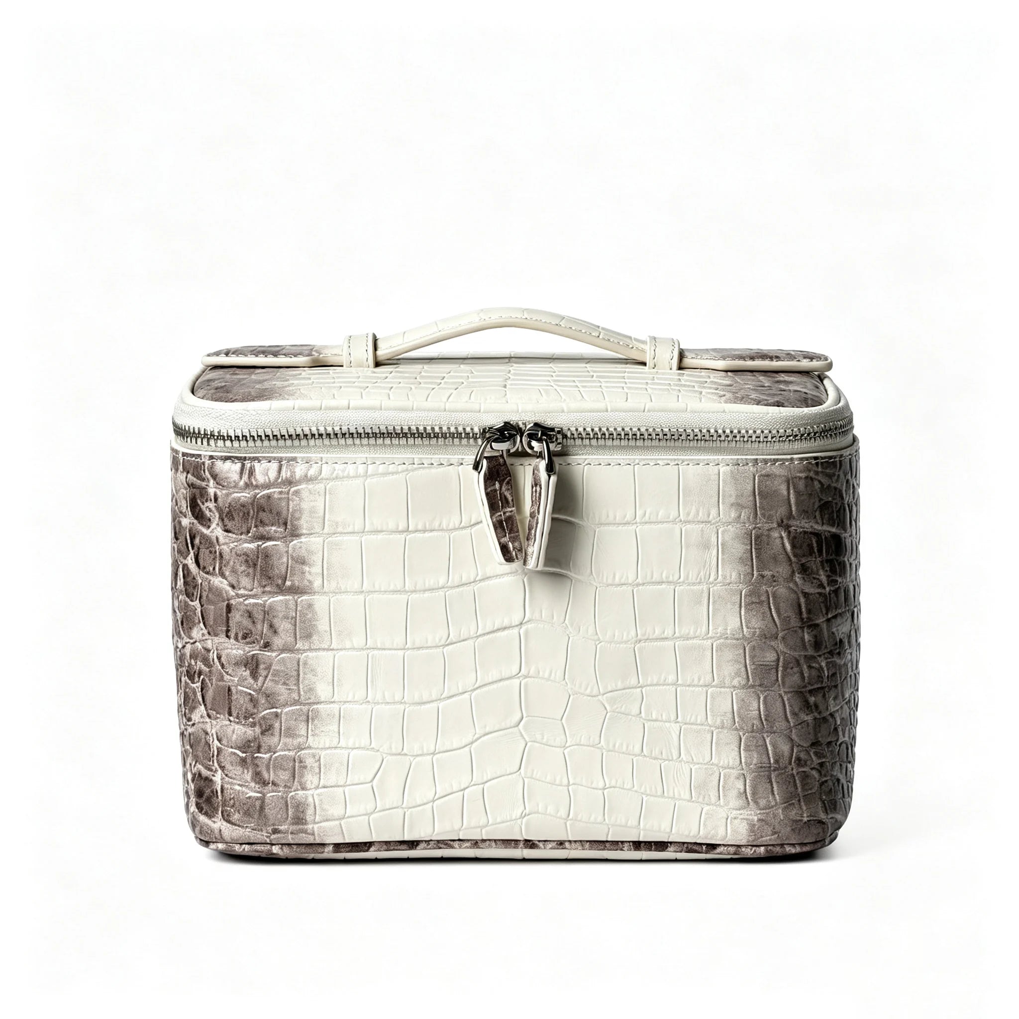Portable Square Leather Vanity Bag
