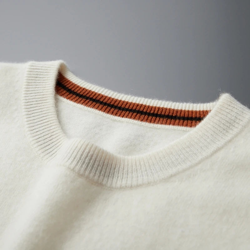 Thick Cashmere Patchwork Pullover