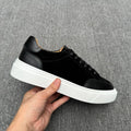 2026 Luxury Cowhide Patchwork Men’s Sneakers – Retro Chunky Sole