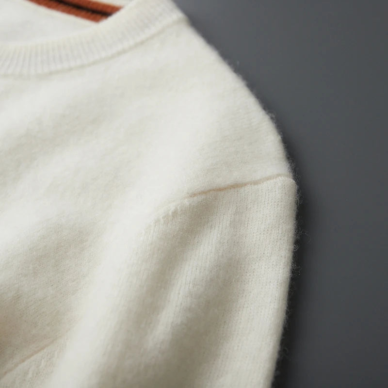 Thick Cashmere Patchwork Pullover