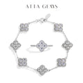 Attagems Moissanite Silver Jewelry Set