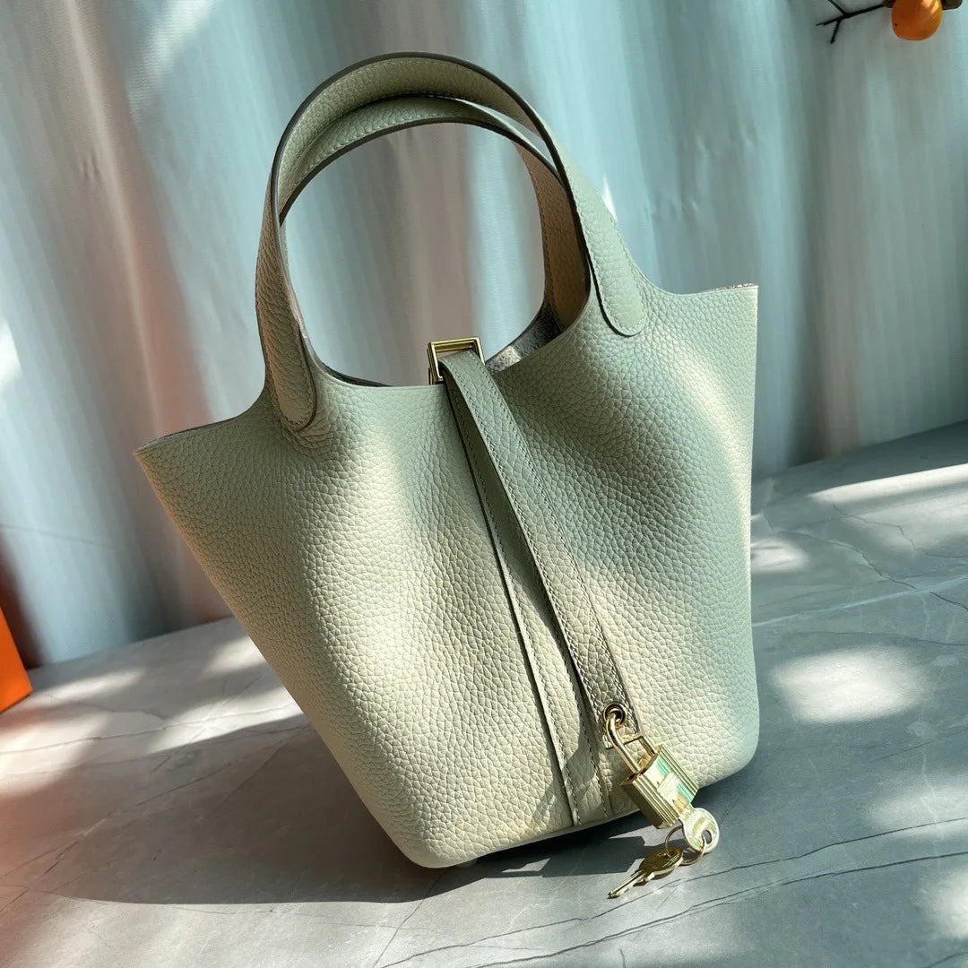 Handcrafted Genuine Leather Bucket Bag