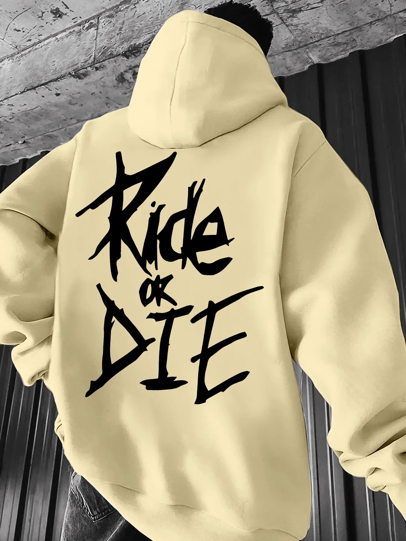 Ride or Die Printed Hip-Hop Hoodie