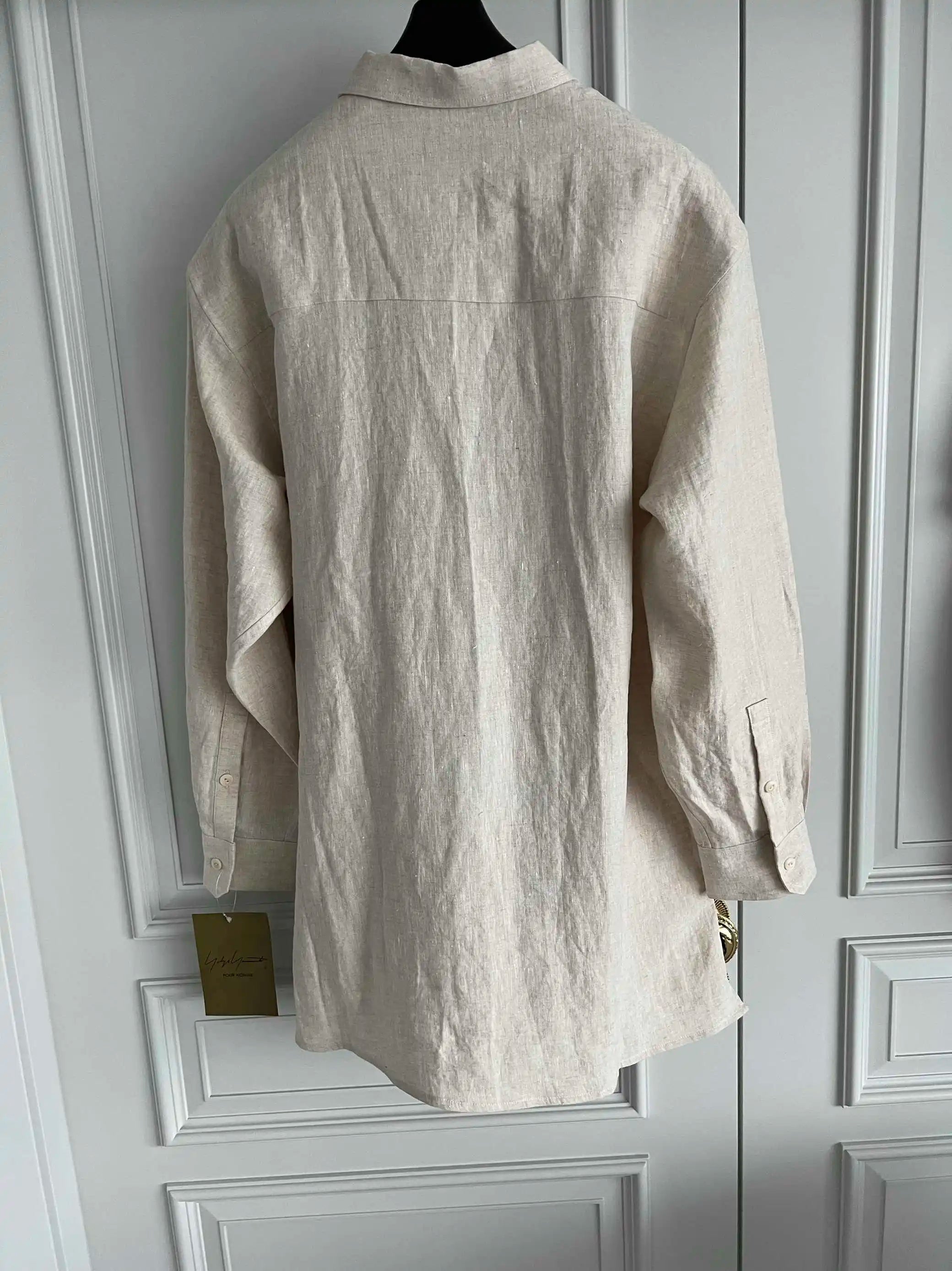 TOP-YAMAMOTO Original Printed French Linen Shirt