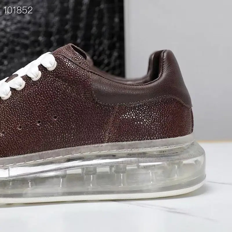 Luxury Men’s Genuine Stingray Leather Sneakers