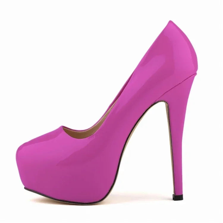 Women's 14cm Round Toe Platform Stilettos