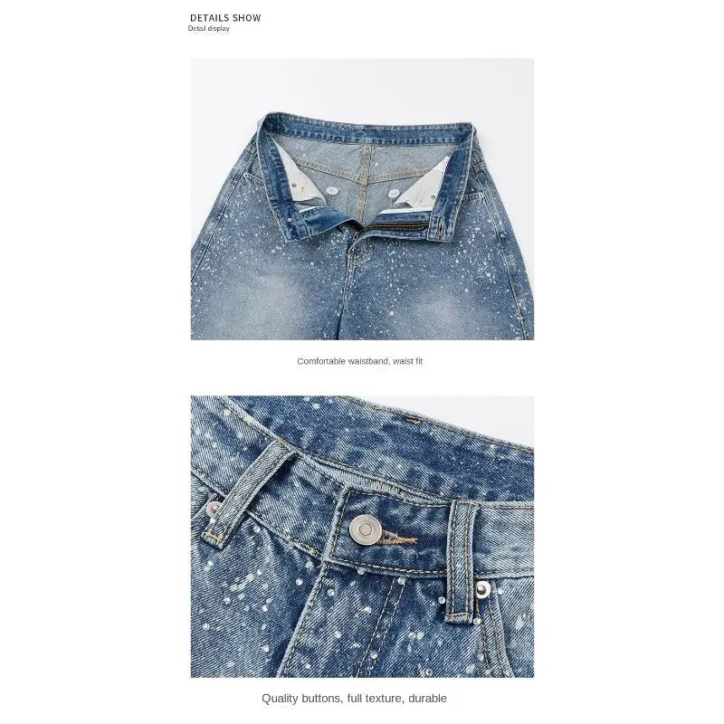 Vintage High-Waist American Style Denim Jorts