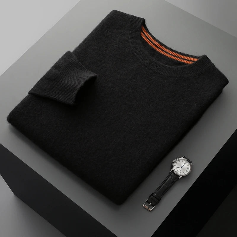 Thick Cashmere Patchwork Pullover
