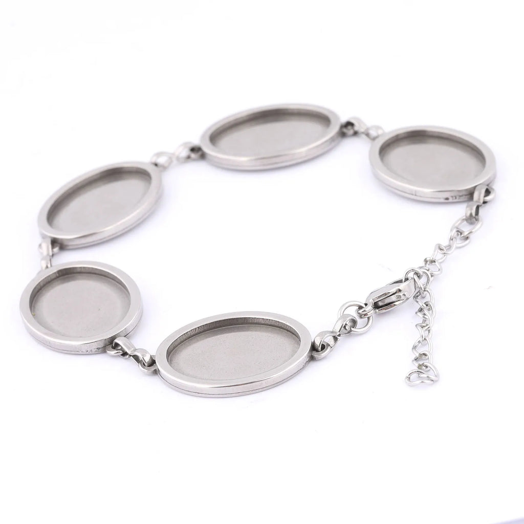 Oval Stainless Steel Bracelet