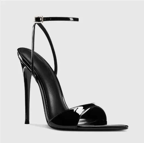 Nude & Gold Pointed-Toe Stiletto Sandals