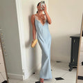Elegant Strapless Lace Solid Dress