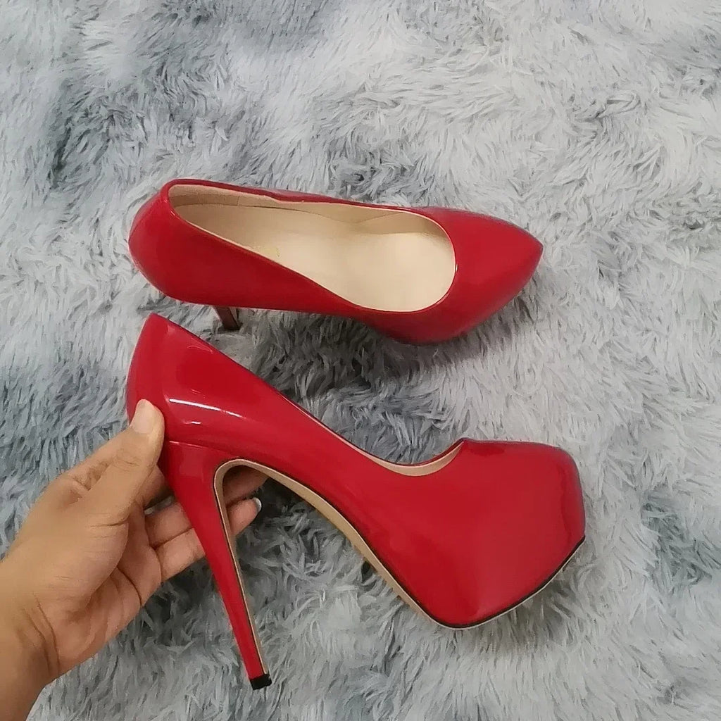 Women's 14cm Round Toe Platform Stilettos