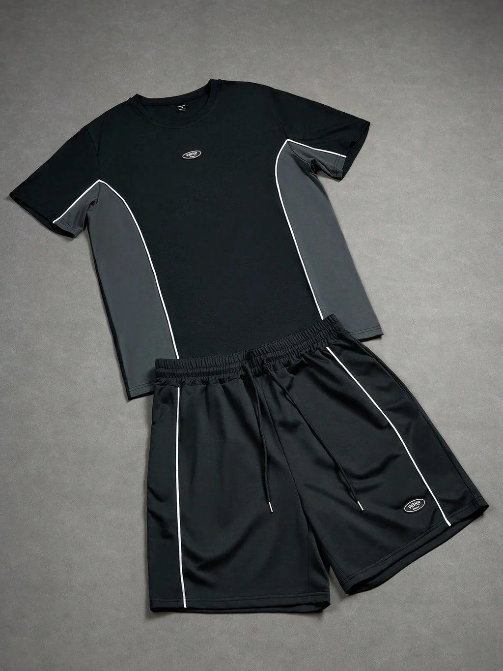 3D Pattern Shorts Set