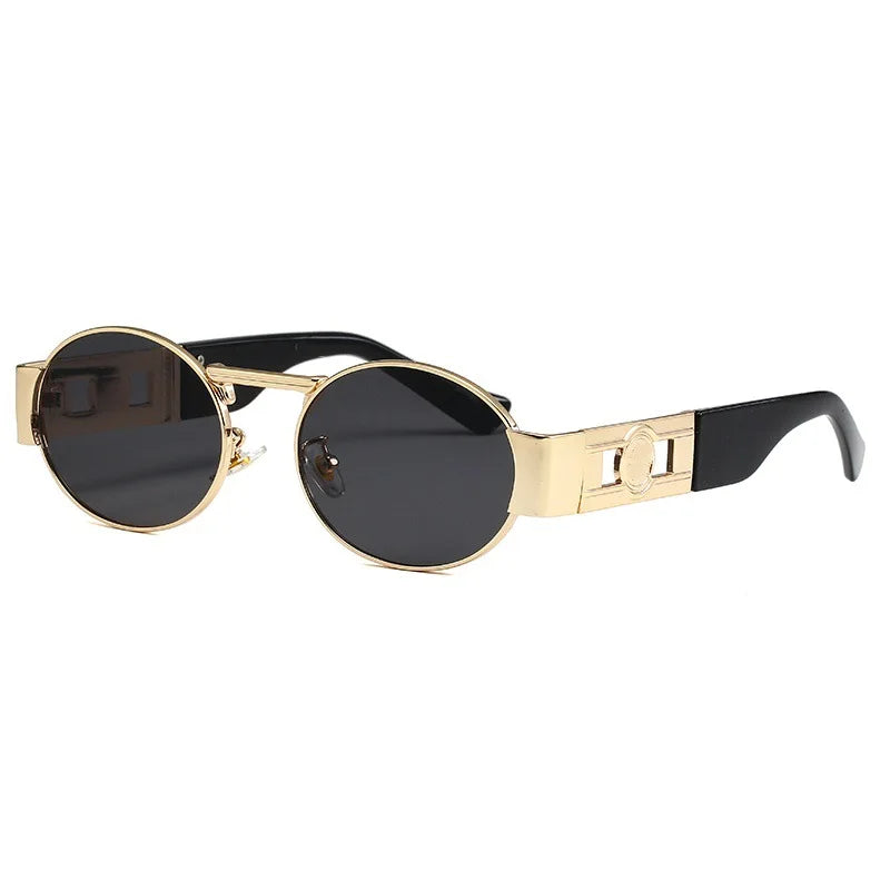 Vintage Steampunk Round Metal Sunglasses