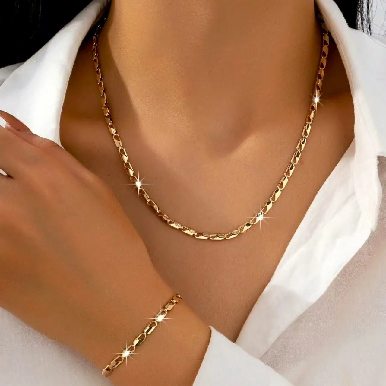 Luxury Crystal Necklace & Bracelet Set