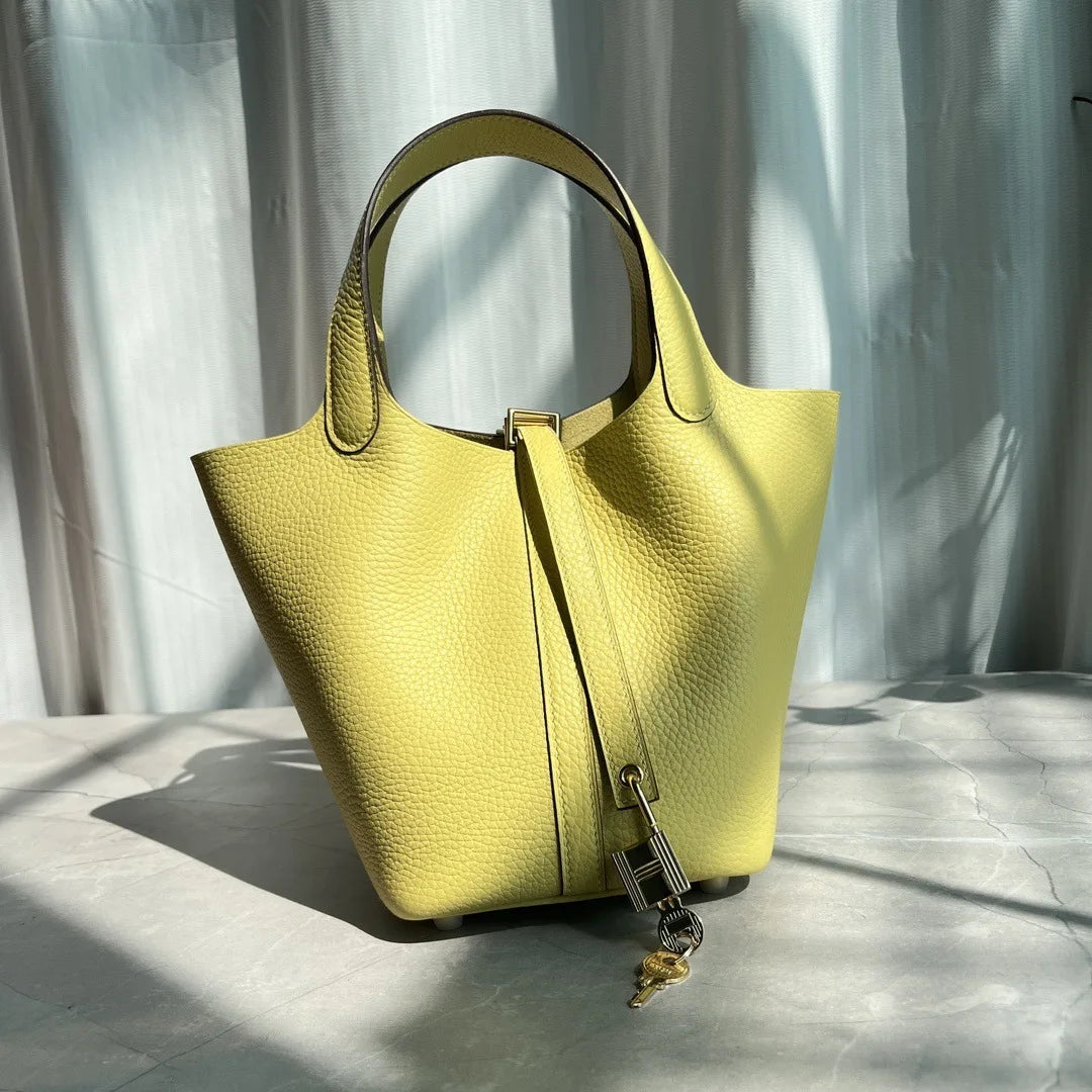 Handcrafted Genuine Leather Bucket Bag
