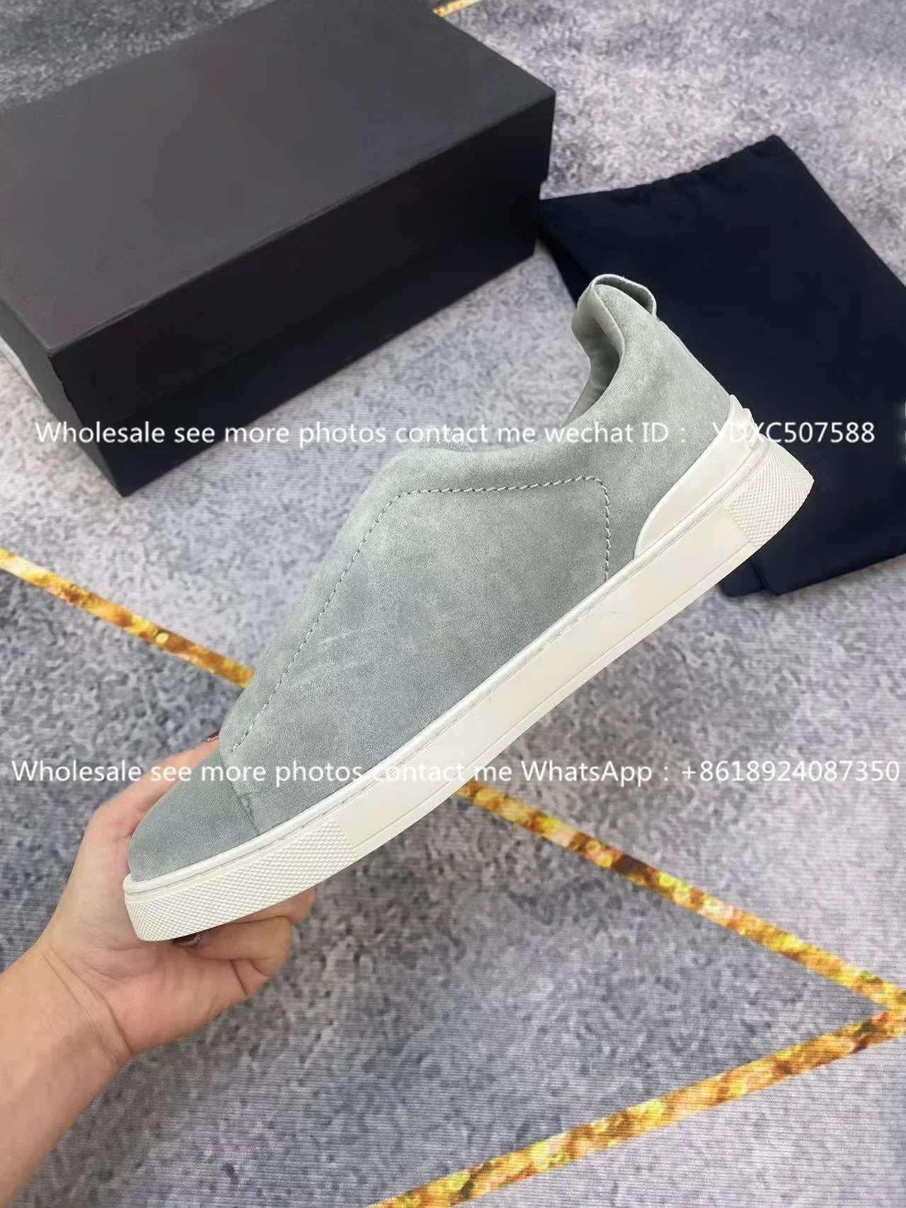 Luxury Leather Men’s Casual Sneakers – Beige Low-Top Loafers