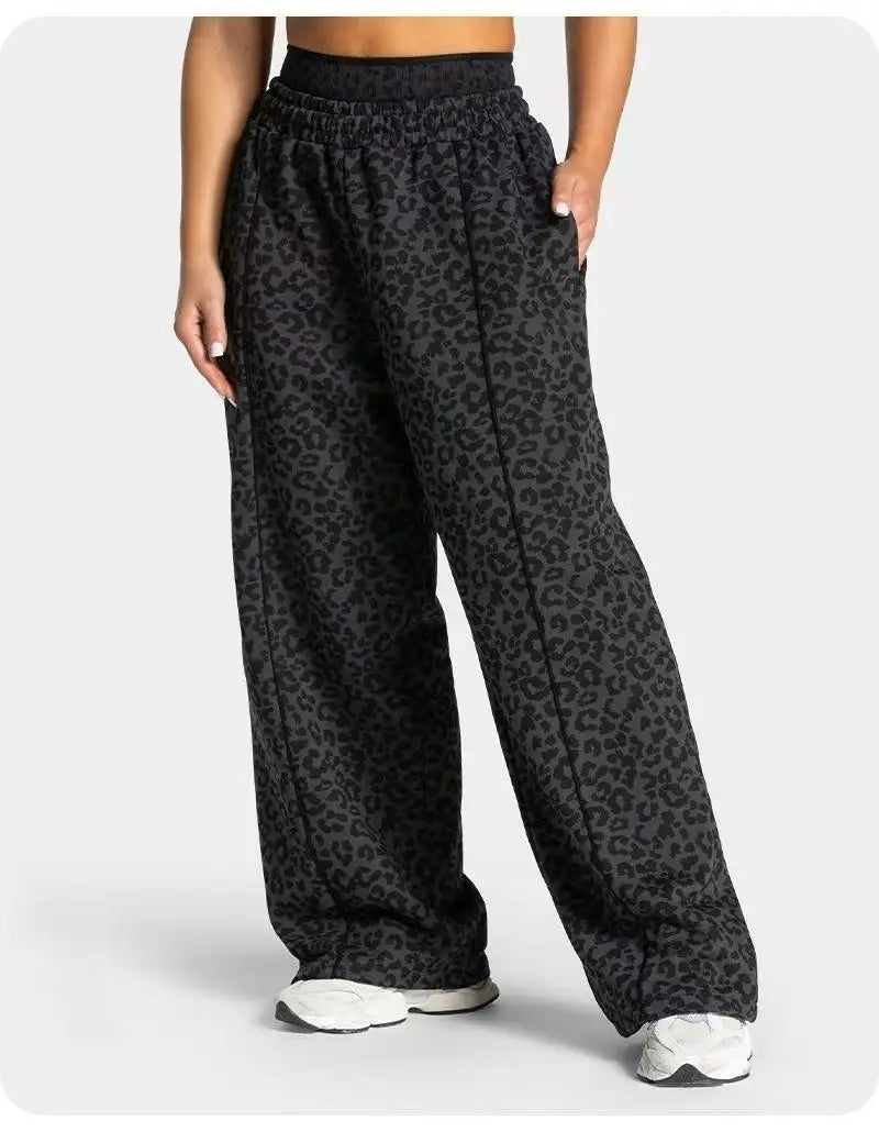 Loose Leopard Print Yoga Pants