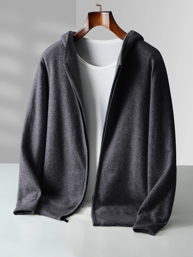 England Style Hooded Wool Jacket
