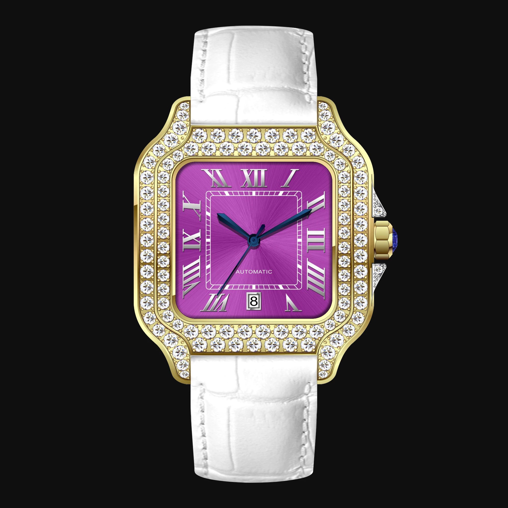 SEAKOSS 40mm Luxury Iced Out Moissanite Watch
