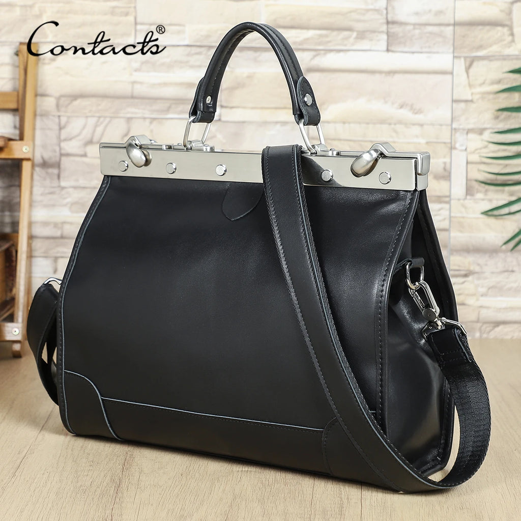 Contact's Genuine Leather Top Handle Tote Bag