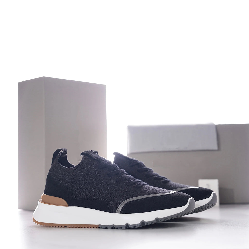 Men’s Breathable Fly-Woven Sneakers – Lightweight Non-Slip Casual Shoes