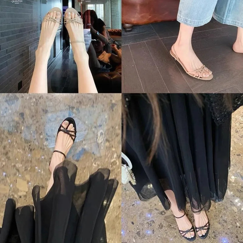 Women's Elegant French Low Heel Sandals