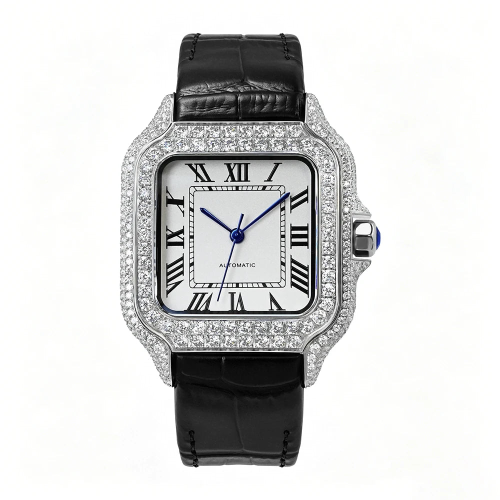 Luxury Moissanite Stainless Steel Women Watch