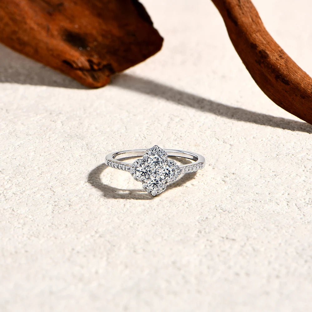 Attagems Moissanite Silver Jewelry Set