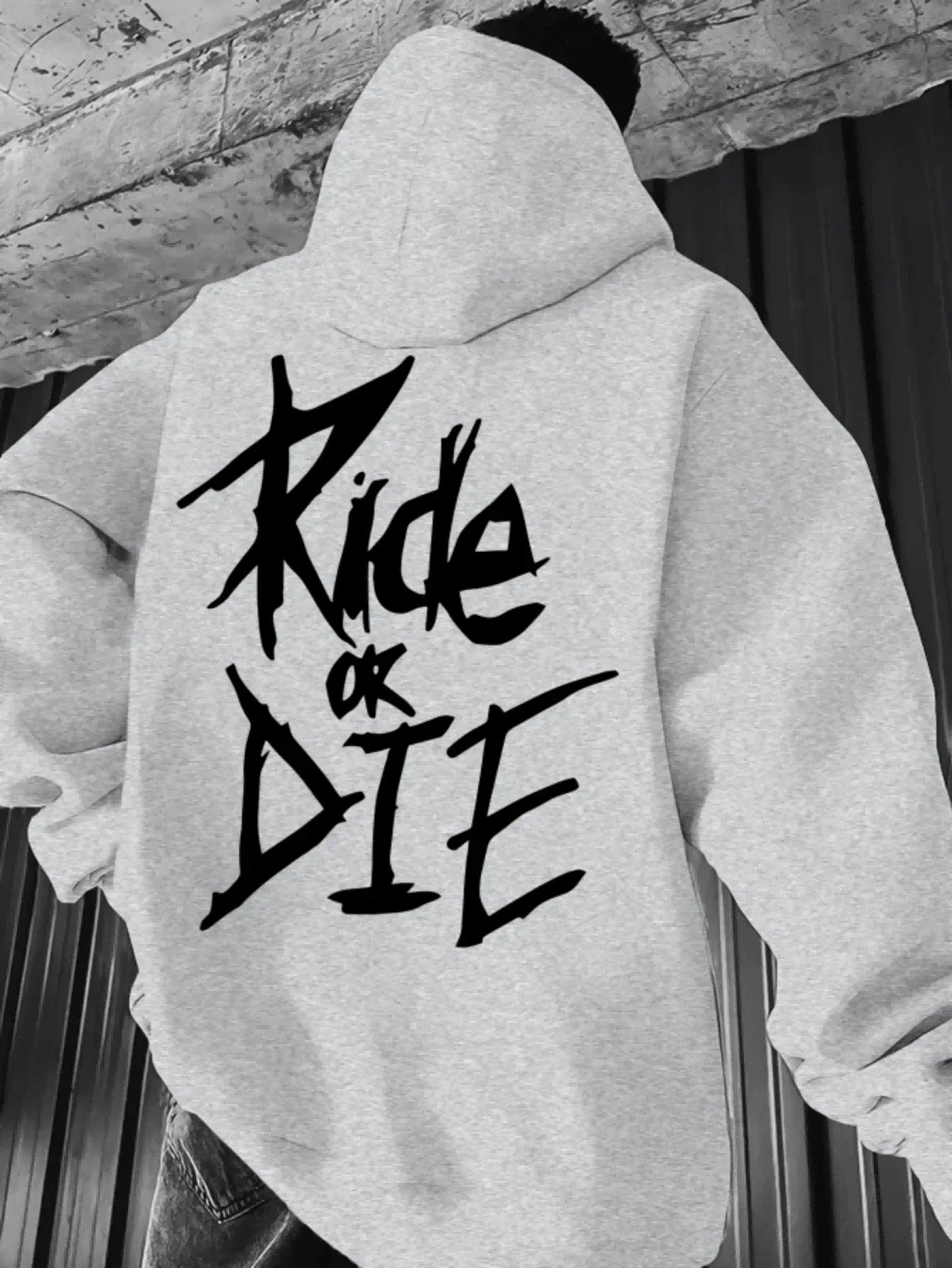Ride or Die Printed Hip-Hop Hoodie