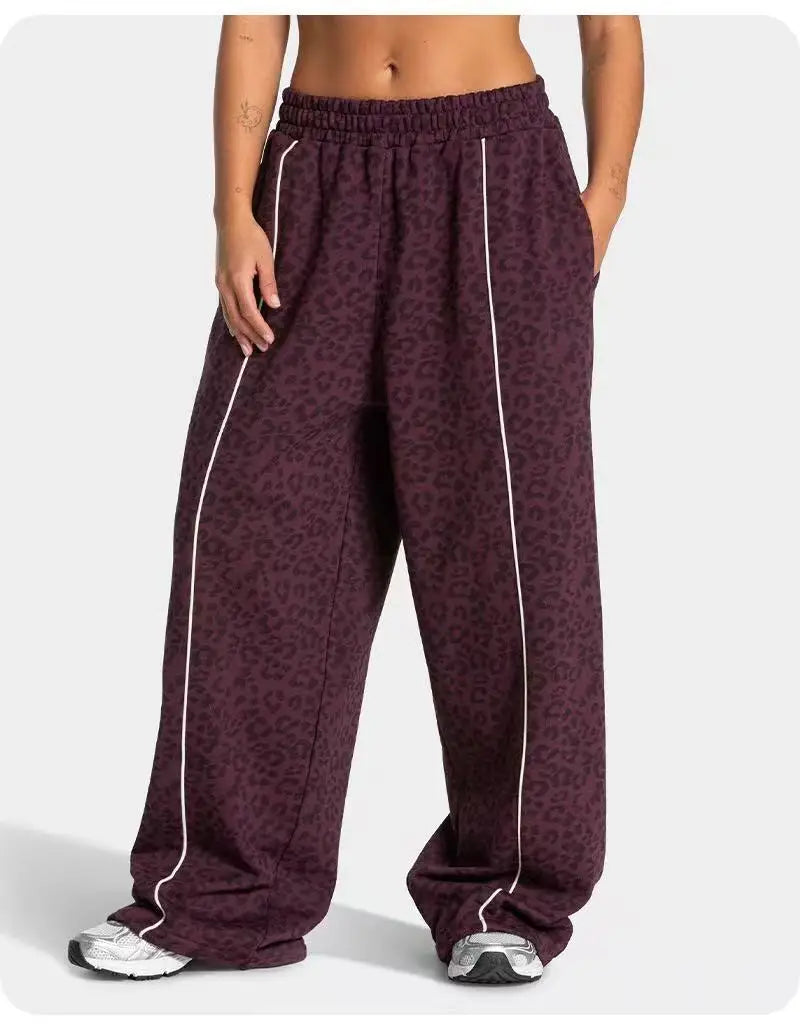 Loose Leopard Print Yoga Pants